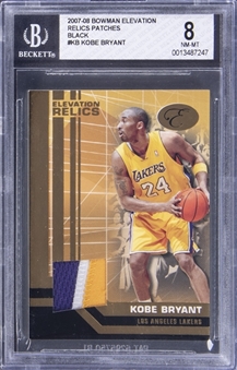 2007/08 Bowman Elevation "Relics Patches" Black #KB Kobe Bryant Patch Card (#1/1) - BGS NM-MT 8